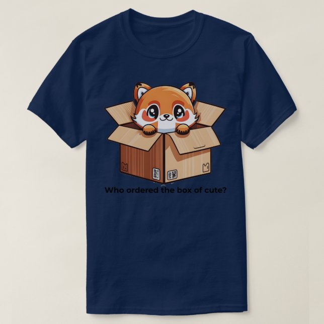 Camiseta Caja de entrega de Panda Rojo (Diseño del anverso)