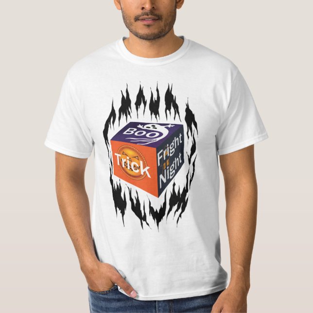 Camiseta "Caja de Halloween de miedo" (Anverso)
