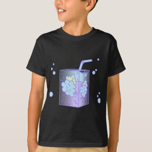 Camiseta Caja de jugo de uva Lilac Kawaii Hairy Kei Harajuk