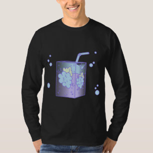 Camiseta Caja de jugo de uva Lilac Kawaii Hairy Kei Harajuk