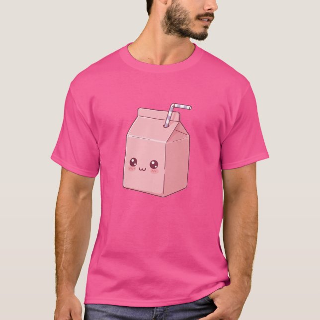Camiseta Caja de Leche Sonriente – Concepto de Personaje Lá (Anverso)