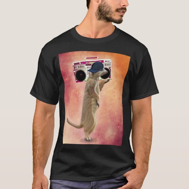 Camiseta Caja de Meerkat y Boom (Anverso)