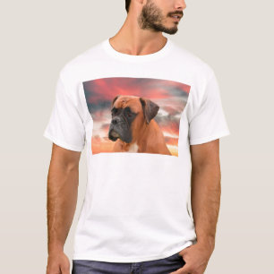 Camiseta Caja de perro Boxer adorable arte de pintura al ól