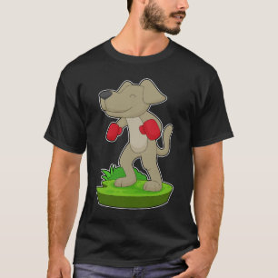 Camiseta Caja de perro Guantes de boxeo Boxer