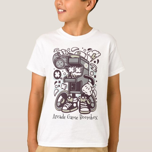 Camiseta Caja de Ritmos de Juego de Arcade (Anverso)