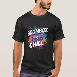 Camiseta Caja de Ritmos y Relajante Estilo de Música Retro
