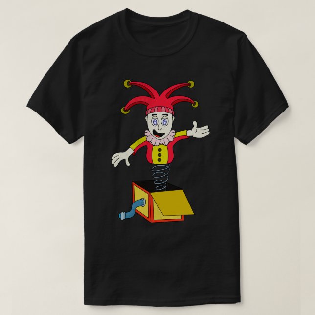 Camiseta Caja de sorpresas con un payaso (Diseño del anverso)