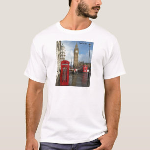Camiseta Caja del teléfono de Londres y Big Ben (St.K)