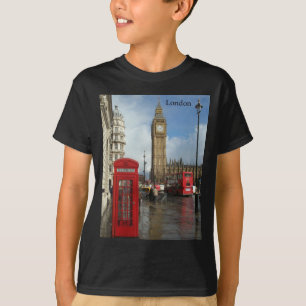 Camiseta Caja del teléfono de Londres y Big Ben (St.K)