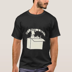 Camiseta Caja divertida para gatos 'Si quepo, me siento'