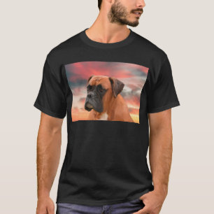 Camiseta Caja linda de perro Boxer Arte de pintura al óleo