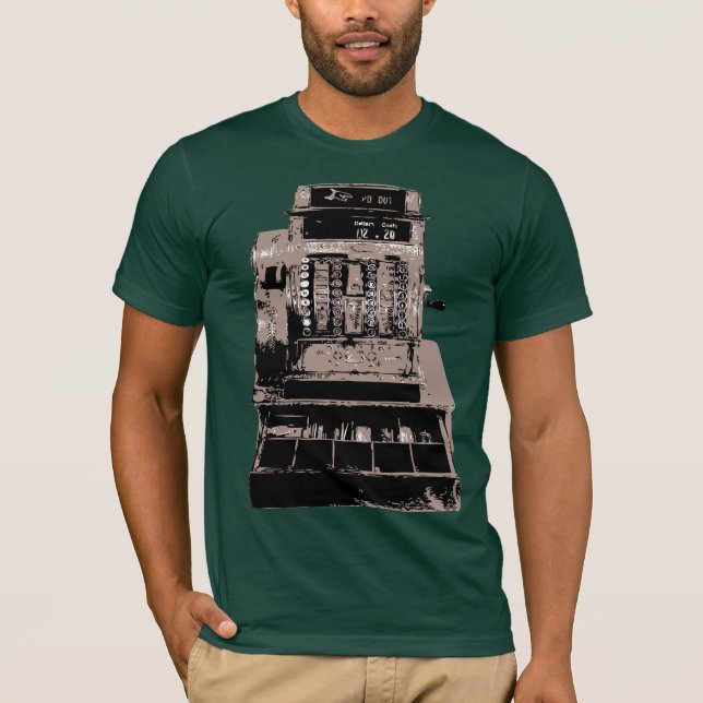 Camiseta Caja registradora antigua (Anverso)