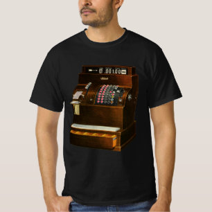 Camiseta Caja registradora antigua, negocio minorista vinta