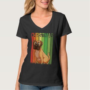 Camiseta Caja Retro Navideña Perro Boxer Lindo Grupo Combin