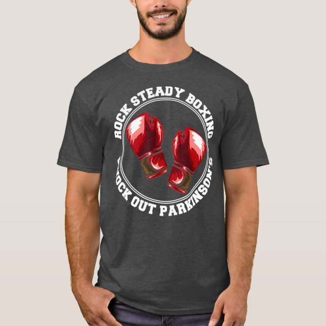 CAMISETA CAJA ROCK STEADING CONMOCIONA A PARKINSONS FIGHTER (Anverso)