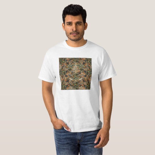 Camiseta Caja verde y anaranjada