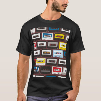 Camiseta Cajas de audio antiguas, fondo sin inconvenientes.