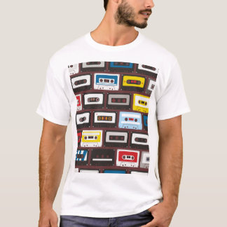 Camiseta Cajas de audio antiguas, fondo sin inconvenientes.