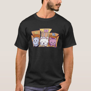 Camiseta Cajas de gatos simples adoptar