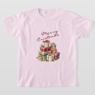 Camiseta Cajas de regalos de Navidad festivas Arte