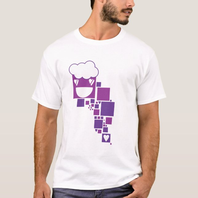 Camiseta Cajas de vectores púrpura (Anverso)