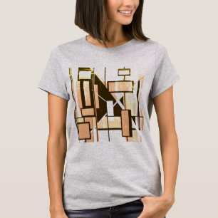 Camiseta Cajas geométricas de Naranja de luz marrón inspira