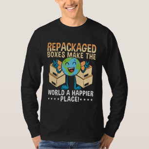 Camiseta Cajas Reempaquetadas Hacen El Cambio Climático Día