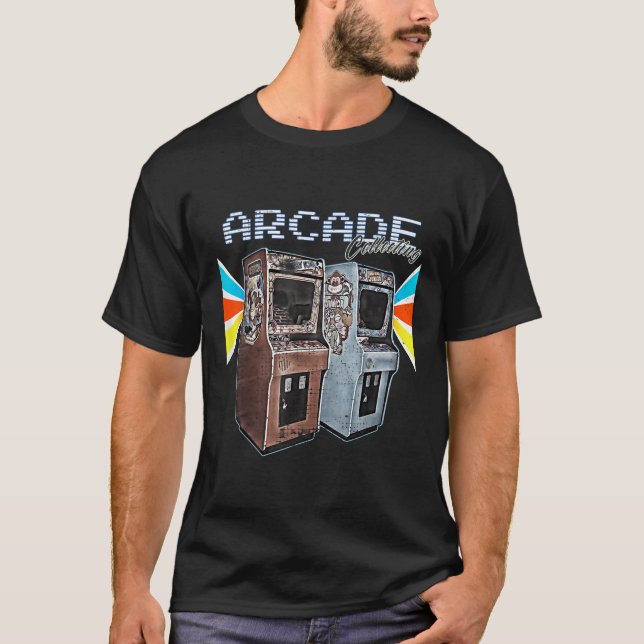 Camiseta Cajero de arcade 1970 1980 1990 Videojuego C (Anverso)