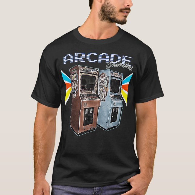 Camiseta Cajero de arcade 1970 1980 1990 Videojuego C (Anverso)
