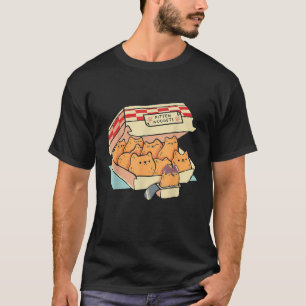 Camiseta Cajita De Bizcocho De Gato Divertido De Nuggets De