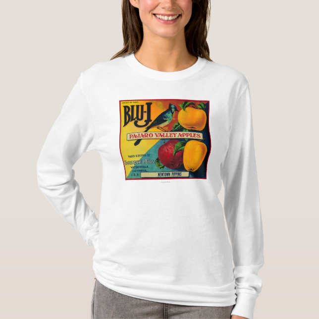 Camiseta Cajón Azul-j LabelWatsonville, CA de Apple (Anverso)