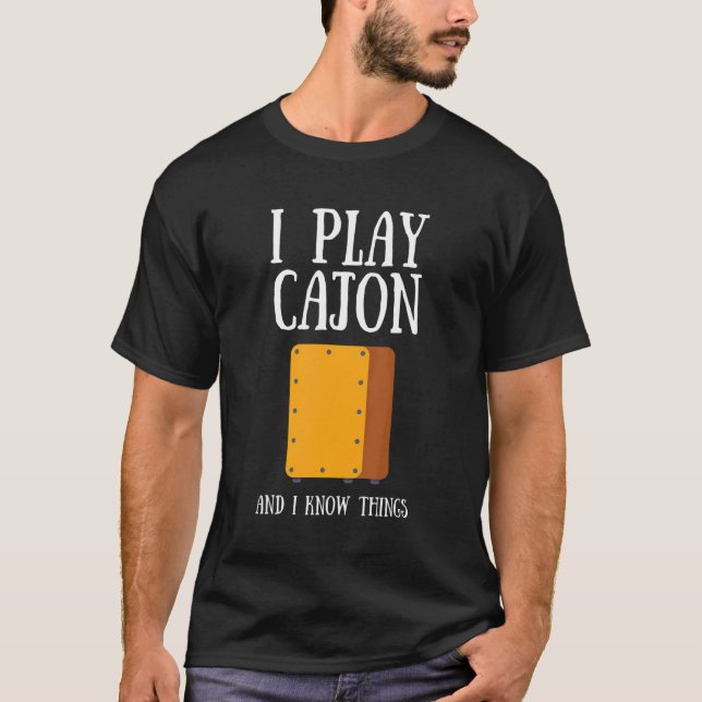 Camiseta Cajón caja de tambor instrumento percussio peruano (Anverso)