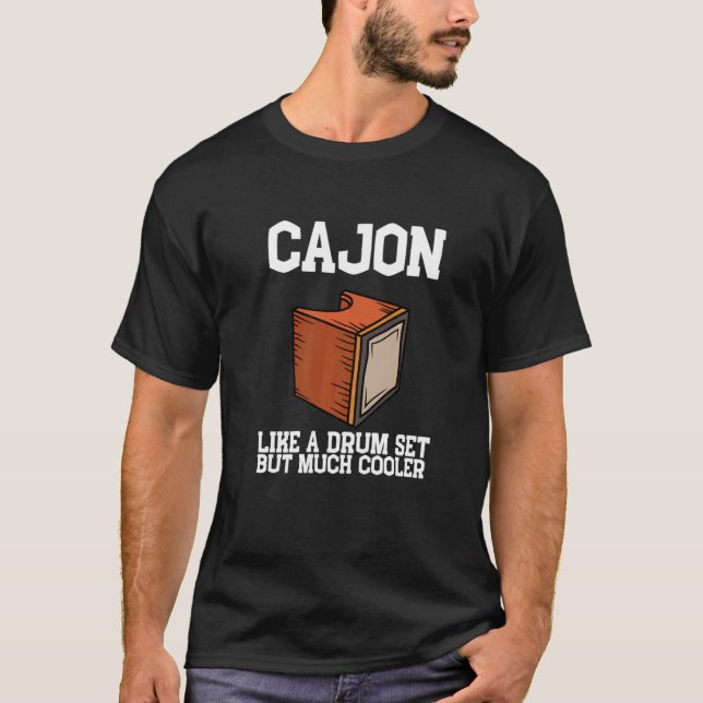 Camiseta Cajón caja de tambor instrumento percussio peruano (Anverso)
