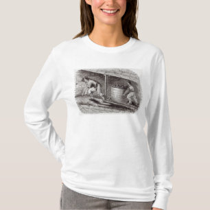 Camiseta Cajón femenino en una mina de carbón en poca