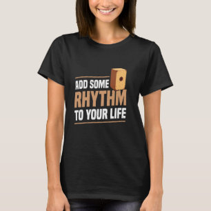 Camiseta Cajón Jamming Cajón Tambor Agrega Algo De Ritmo Pe