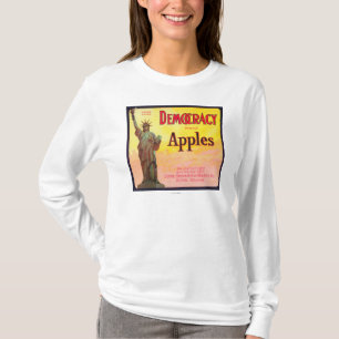 Camiseta Cajón LabelDufur de Apple de la democracia, O