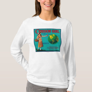 Camiseta Cajón LabelElgin de Apple del chica de Oregon, O