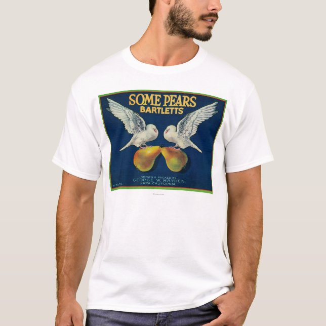 Camiseta Cajón LabelNapa, CA de la pera de algunas peras (Anverso)