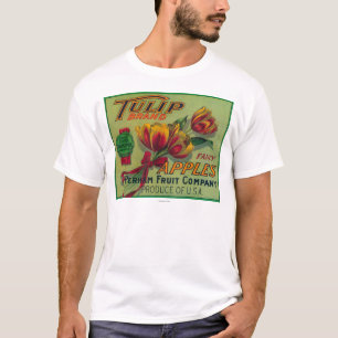 Camiseta Cajón LabelYakima, WA de Apple del tulipán