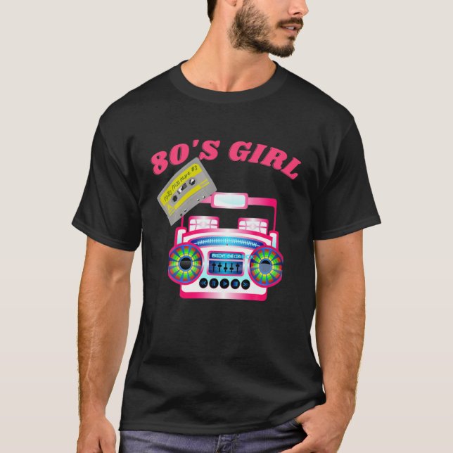 Camiseta Cajón Retro CHICA De Los 80'S (Anverso)