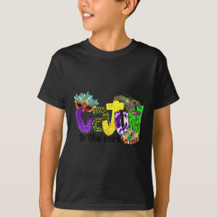 Camiseta Cajún Al Núcleo Mardi Mardi Gras Louisiana Carni
