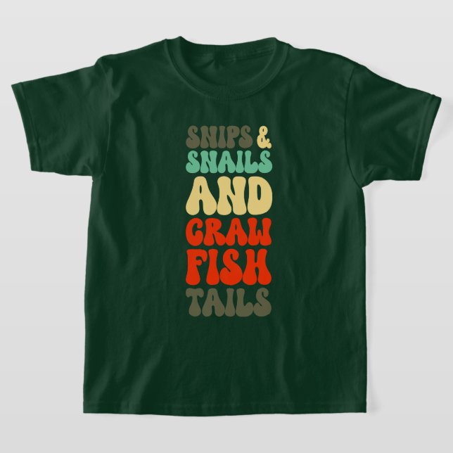 Camiseta Cajun Boys Hechos De Snips Snails Crawfish Tails (Distribución)