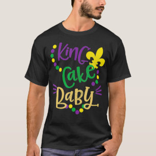 Camiseta Cake King Cake Gracioso Traje Fiesta Mardi Gras