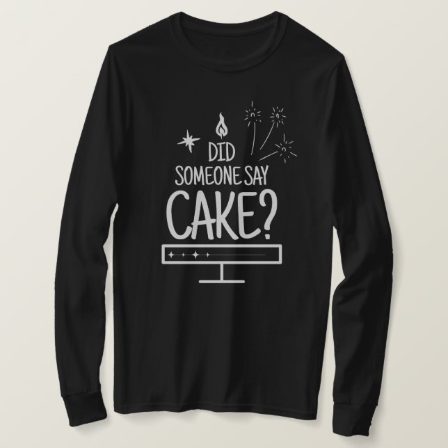 Camiseta Cake Lover Quote Minimal White Typography Black (Anverso del diseño)