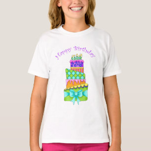 Camiseta Cake-Shirt de cumpleaños — (niños con cumpleaños f