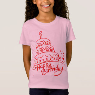 Camiseta Cake T-Shirt-T-Shirt Feliz cumpleaños