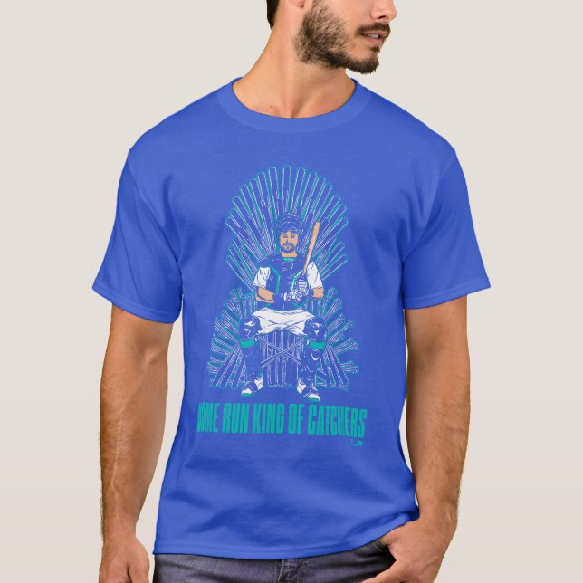 Camiseta Cal Raleigh Home Run King of Catchers Seattle Base (Anverso)