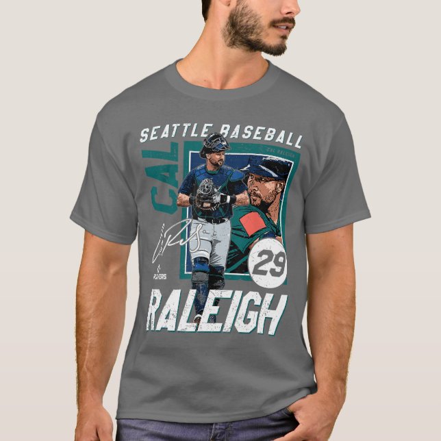 Camiseta Cal Raleigh Seattle jugadores de béisbol de MLB ML (Anverso)