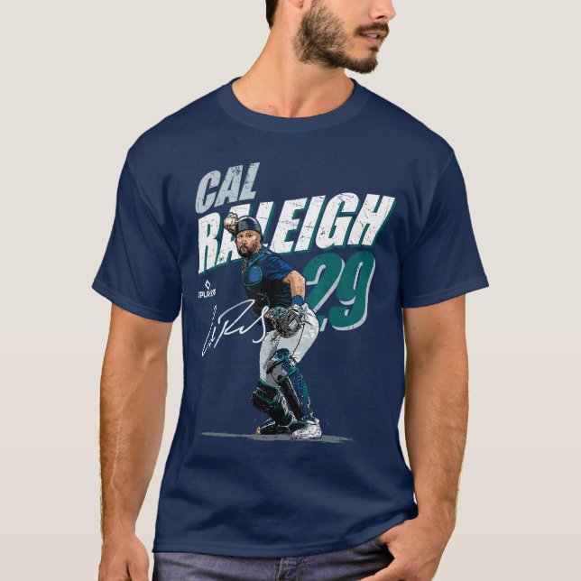 Camiseta Cal Raleigh Seattle jugadores de béisbol de MLB ML (Anverso)