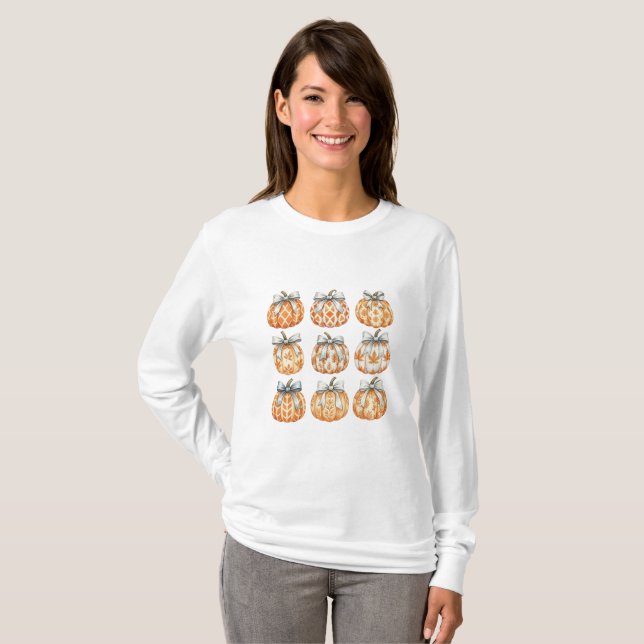 Camiseta Calabaza acogedora de otoño (Anverso completo)